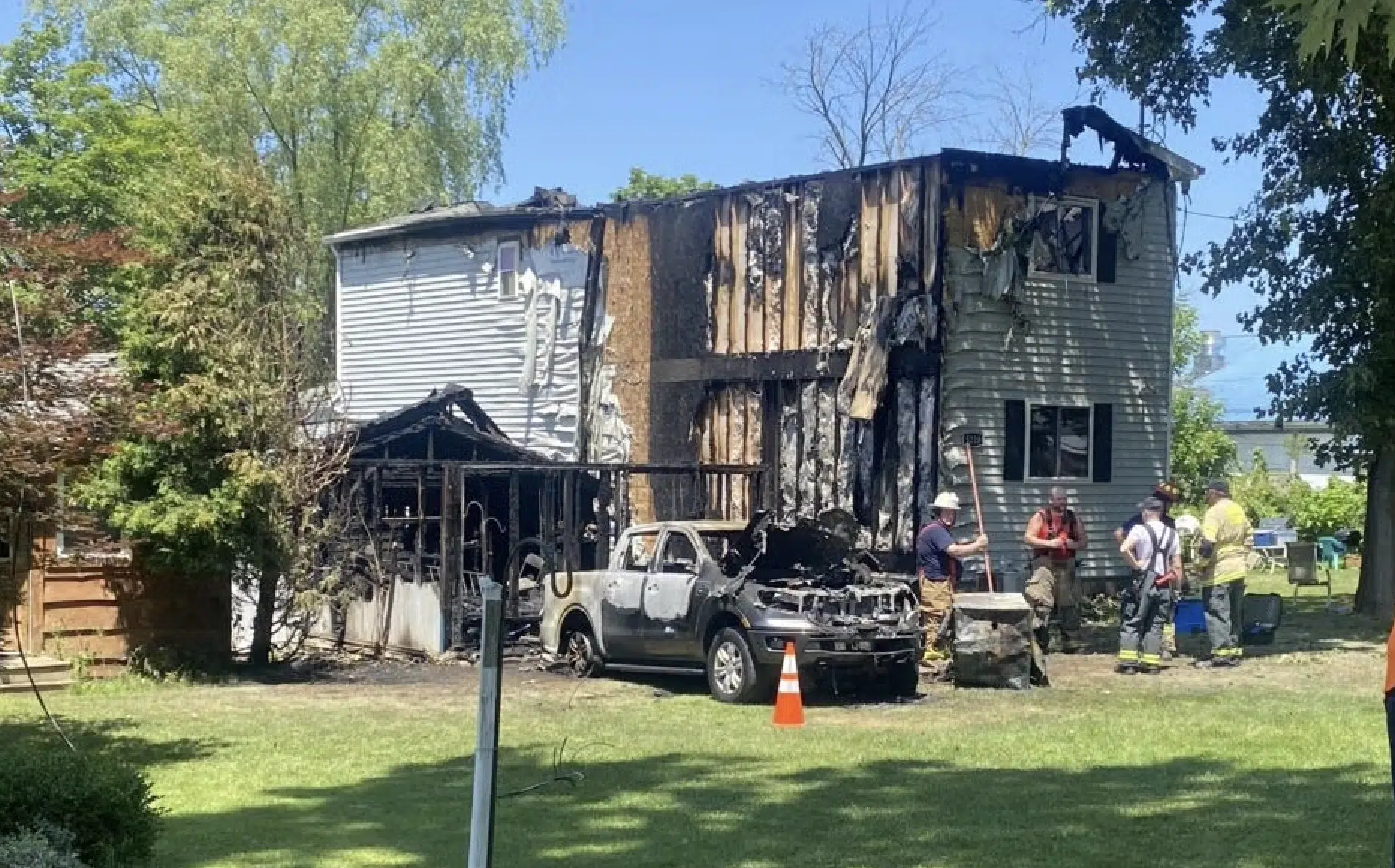 Fire guts two homes, damages two more in Honeoye